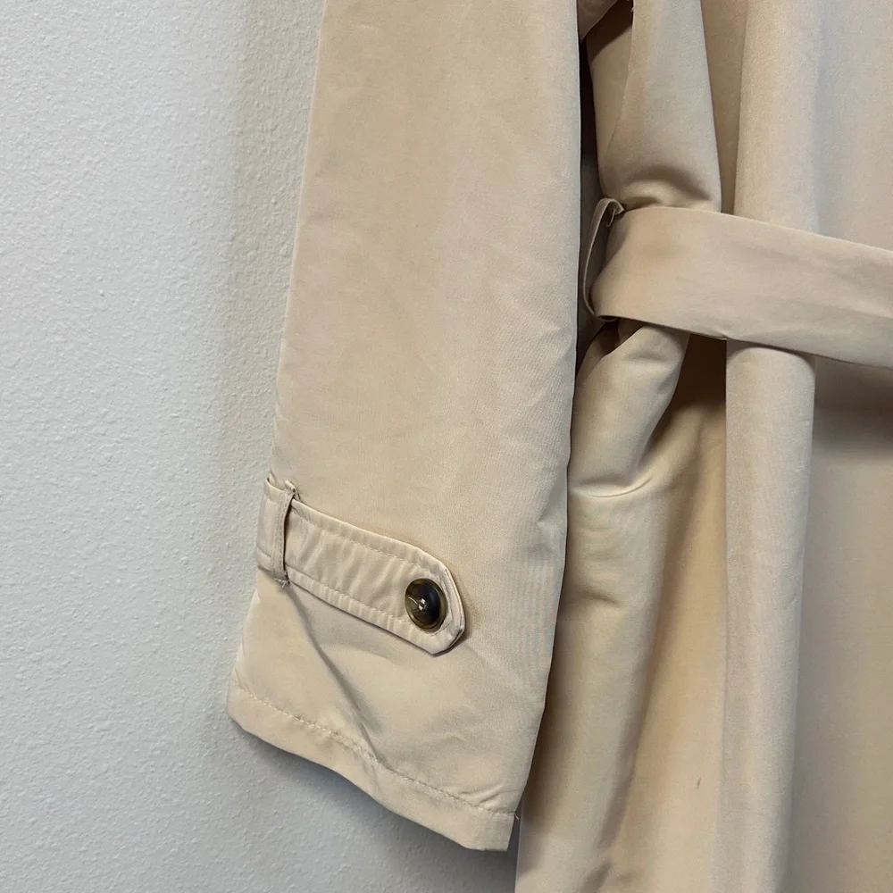 PrettyLittleThing Stone Woven Oversized Trench Coat Women's Size XL - Picture 11 of 13